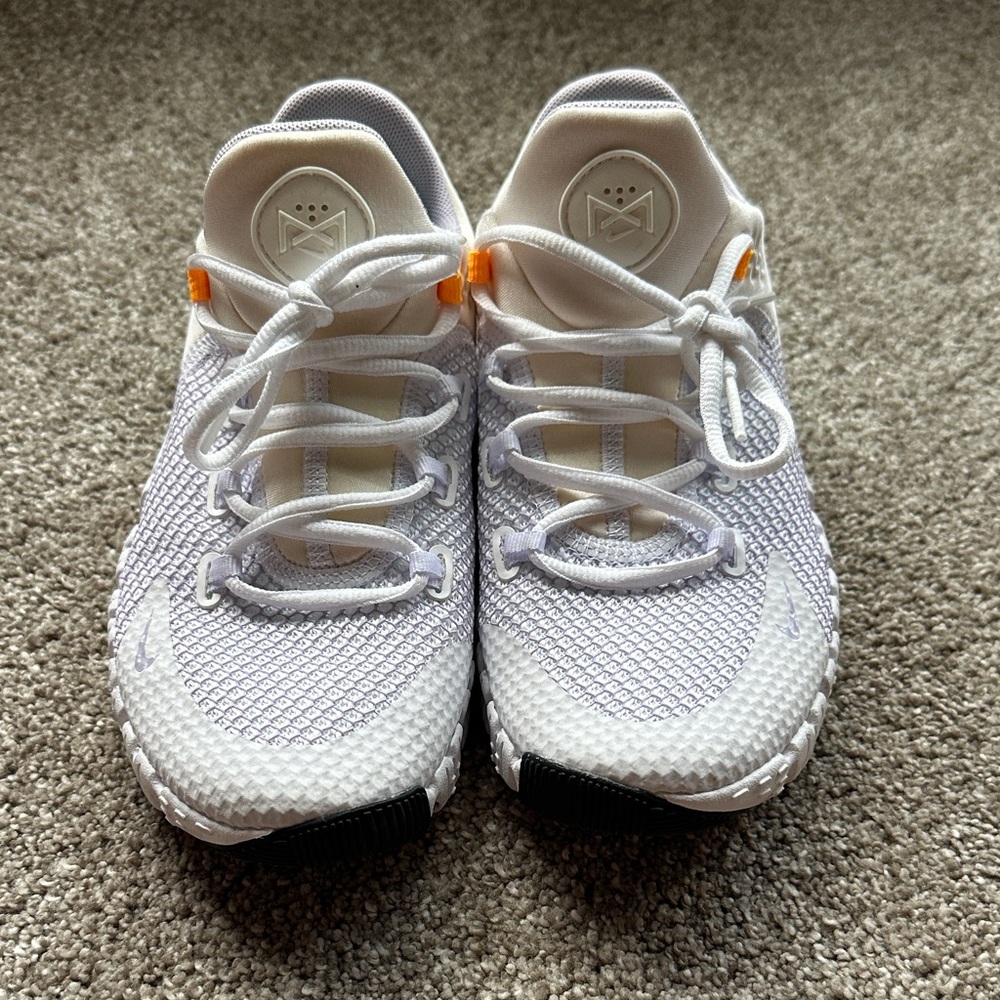 Nike White and Orange Athletic Sneakers